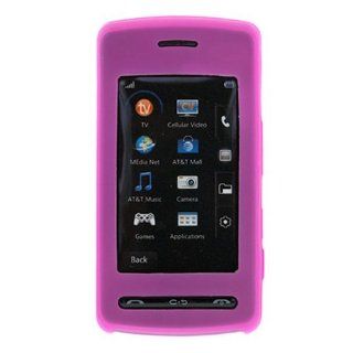 LG Vu Rubber Silicone Case Skin Cover Pink CU 920 CU920 Cell Phones & Accessories