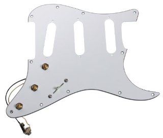920D Custom Shop Assembled 5 way Wiring Kit w/Parchment 11 hole Strat Pickguard Musical Instruments