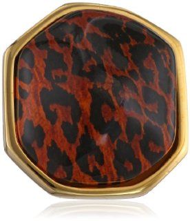 Kenneth Jay Lane Leopard Print Nugget Earrings Drop Earrings Jewelry