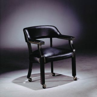 Wildon Home ® Vinyl Captain Arm Chair 583 BK / 583 BG Color Burgundy, Caster