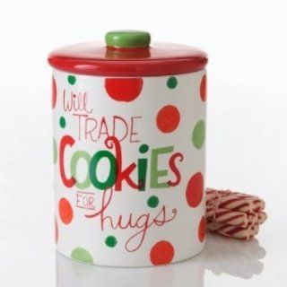 Hallmark Cookies for Hugs Treat Jar 1DIR898   Cookie Jar Ceramic Christmas