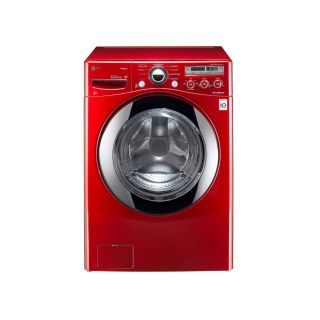 LG 3.6 cu ft High Efficiency Front Load Washer with Steam Cycle (Wild Cherry Red) ENERGY STAR