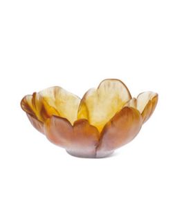 Small Amber Tulip Bowl   Daum