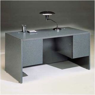 High Point Furniture Bravo Panel 60 W Double Pedestal Office Computer Desk B