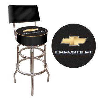 Trademark Global Chevrolet Swivel Bar Stool with Cushion GM1100CH