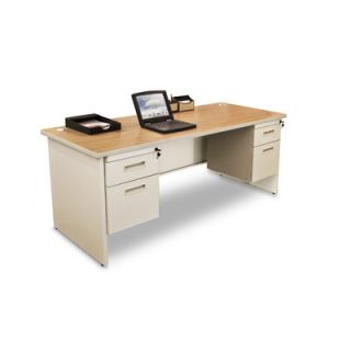 Marvel Office Furniture Pronto 66 Double Pedestal Computer Desk PDR6630DPUTO