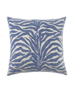 Azul Zebra Stripe Outdoor Pillow   ELAINE SMITH