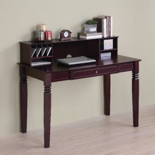 Home Loft Concept Elegant Writing Desk with Hutch DW48S30 DHWH Finish Walnut