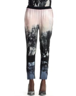 Womens Fireworks Hampstead Printed Pants, Black/Blush/Multi   Stella McCartney