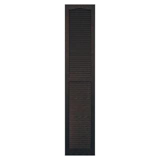 Vantage 2 Pack Chocolate Brown Louvered Vinyl Exterior Shutters (Common 75 in x 14 in; Actual 74.5 in x 13.875 in)