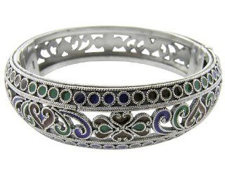 925 Sterling Silver Bangle Enamel Jewelry