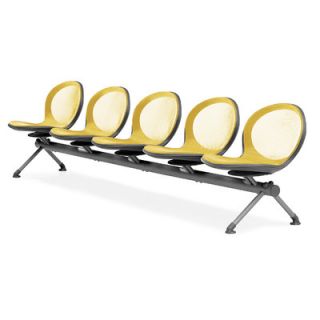 OFM Net Series Five Chair Beam Seating NB 5 Color Yellow