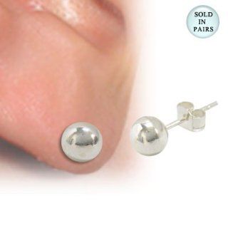 Ear Studs .925 Sterling Silver   6mm Ball Jewelry