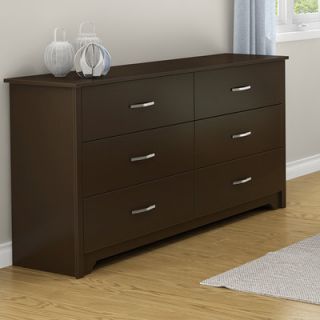 South Shore Fusion 6 Drawer Dresser 900 Finish Chocolate