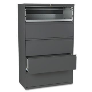 HON 800 Series 5 Drawer  File 895L Finish Black