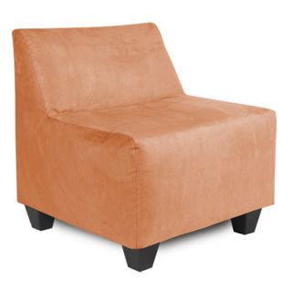 Howard Elliott Pod Microsuede Slipper Chair 823 Color Tangerine