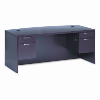 HON 11500 Series Valido Executive Desk with Bow Front Double Pedestal HON1159
