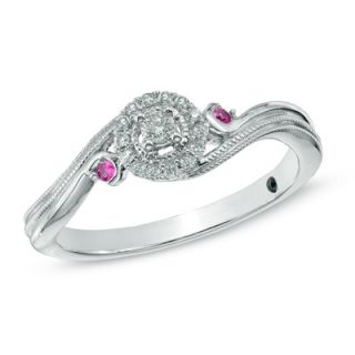 Cherished Promise Collection™ 1/10 CT. T. W. Diamond and Pink