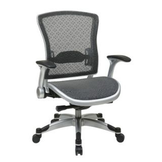 Office Star Professional R2 Space Grid Back Chair with Flip Arms 317 R22C6KR5