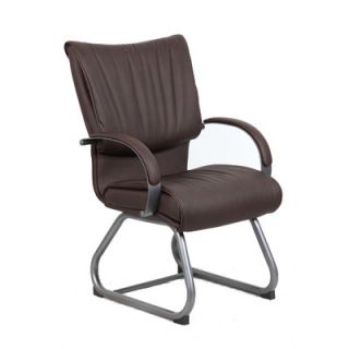 Boss Office Products Mid Back Leatherplus Guest Chair B9709P BB