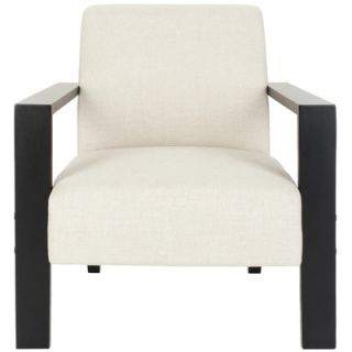 Safavieh Jenny Fabric Lounge Chair HUD4187E/HUD4187F Color Off White