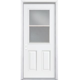 ReliaBilt Half Lite Prehung Inswing Steel Entry Door (Common 80 in; Actual 40 in x 82.75 in)