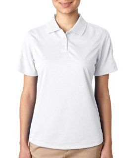 DSS Ladies Cool & Dry Sport Polo 100% Polyester White (Large) Health & Personal Care