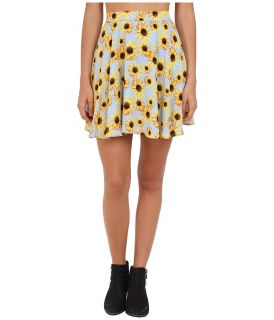 Gabriella Rocha Flower Power Skater Skirt Womens Skirt (Yellow)