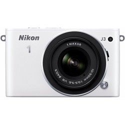 Nikon 1 J3 14.2MP White Digital Camera with 10 30mm VR Lens Factory Refurbished