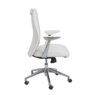 Eurostyle Crosby Low Back Leatherette Office Chair with Arms 00473GRY / 00473