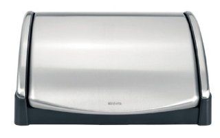 Brabantia 385186 Fingerprint Proof Lift Top Bread Bin, Brushed Stainless Bread Boxes Kitchen & Dining