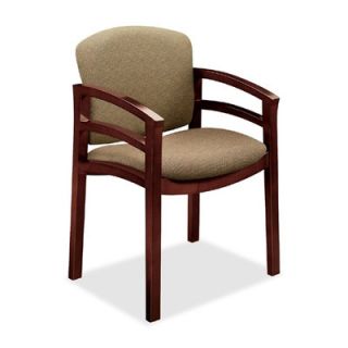 HON Invitation Guest Chair 2112 Color Oatmeal, Finish Mahogany