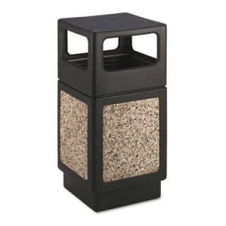 Safco Products Canmeleon Side Open Square Receptacle, 38 Gal 9472NC Color Black