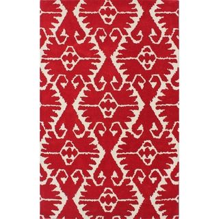 Safavieh Handmade Wyndham Red/ Ivory Wool Rug (4 X 6)
