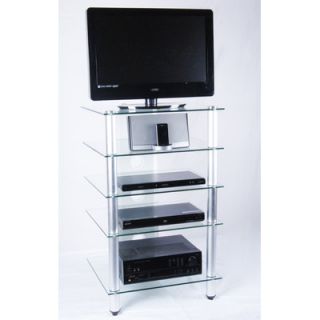 Tier One Designs 24 TV Stand T1D 137TV/T1D 137BKTV Finish Clear Glass