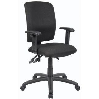 Boss Office Products High Back Upholstered Budget Task Chair B3035 BK Arms A