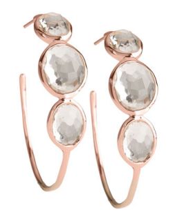 Rose Clear Quartz Hoop Earrings, Medium   Ippolita