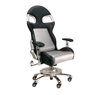 Pit Stop Furniture Chair with Lumbar Support F08000 Color Silver