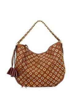 Nomad Quilted Grommet Hobo Bag, Brown   Marc Jacobs