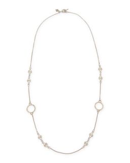 Circle Scroll Champagne Diamond Link Necklace   Armenta
