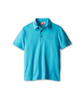 PUMA Golf Kids Tech Polo Boys Short Sleeve Pullover (Blue)