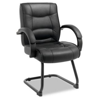 Alera Strada Series Guest Chair ALESR43LS Leather Color Black Leather