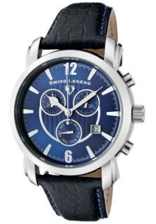 Swiss Legend 50085 03 ABR06M  Watches,Mens Crusader Chronograph Blue Alligator, Chronograph Swiss Legend Quartz Watches