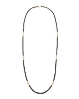 3 Strand Midnight Necklace with Champagne Diamonds, 36   Armenta