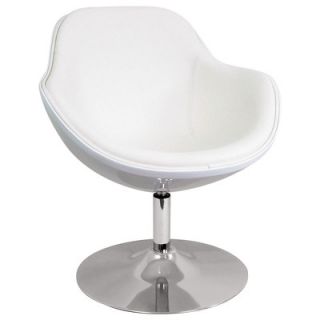 LumiSource Saddlebrook Lounge Chair CHR SDLBRK Color Solid White
