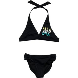 Billabong Logo Halter Swimsuit   Girls