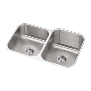 Proflo PFUC907R 31 3/4" Double Basin Right Hand Undermount Stainless Steel Kitchen Sink, Stainless Steel   Double Bowl Sinks  