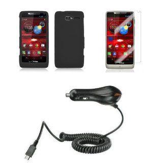 Motorola Droid Razr M XT907 (Verizon) Premium Combo Pack   Black Silicone Gel Cover + Atom LED Keychain Light + Screen Protector + Micro USB Car Charger Cell Phones & Accessories