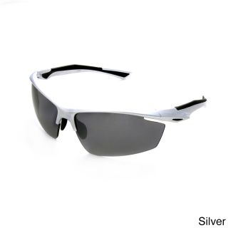 Hot Optix Hot Optix Mens Sport Wrap Sunglasses Silver Size Large