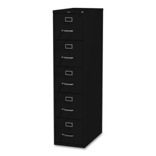 Lorell 5 Drawer  File Cabinet 4849 Finish Black
